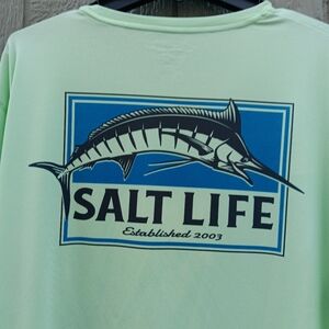 SALT LIFE SLX UVAPOR Green Performance Fishing Shirt XXL